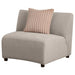 Fayette Upholstered Armless Chair Greige - Jax Mattress (Jacksonville, FL)