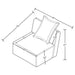 Fayette Upholstered Armless Chair Greige - Jax Mattress (Jacksonville, FL)