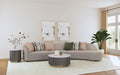 Fayette Upholstered Armless Chair Greige - Jax Mattress (Jacksonville, FL)