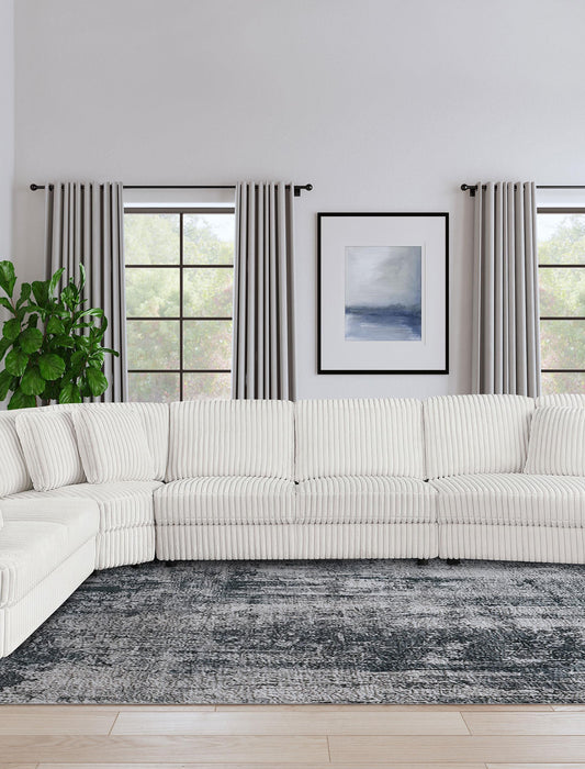 Emberson Upholstered Armless Loveseat Ivory - Jax Mattress (Jacksonville, FL)