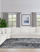Emberson Upholstered Armless Loveseat Ivory - Jax Mattress (Jacksonville, FL)