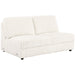 Emberson Upholstered Armless Loveseat Ivory - Jax Mattress (Jacksonville, FL)