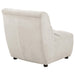 Charlotte Upholstered Curved Armless Chair Ivory - Jax Mattress (Jacksonville, FL)
