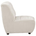 Charlotte Upholstered Curved Armless Chair Ivory - Jax Mattress (Jacksonville, FL)
