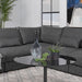 Sasha Upholstered Corner Chair Barely Black - Jax Mattress (Jacksonville, FL)