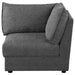 Sasha Upholstered Corner Chair Barely Black - Jax Mattress (Jacksonville, FL)
