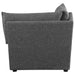Sasha Upholstered Corner Chair Barely Black - Jax Mattress (Jacksonville, FL)