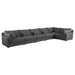 Sasha Upholstered Corner Chair Barely Black - Jax Mattress (Jacksonville, FL)