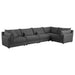 Sasha Upholstered Corner Chair Barely Black - Jax Mattress (Jacksonville, FL)