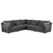 Sasha Upholstered Corner Chair Barely Black - Jax Mattress (Jacksonville, FL)