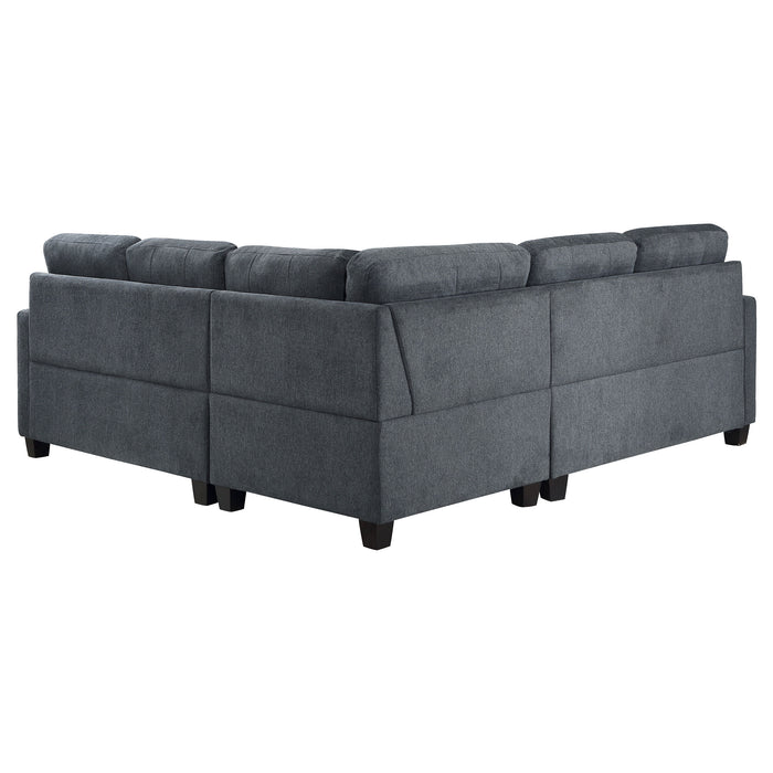 Georgina 5 Pc Stationary Sectionals Grey - Jax Mattress (Jacksonville, FL)