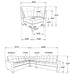 Georgina 5 Pc Stationary Sectionals Grey - Jax Mattress (Jacksonville, FL)