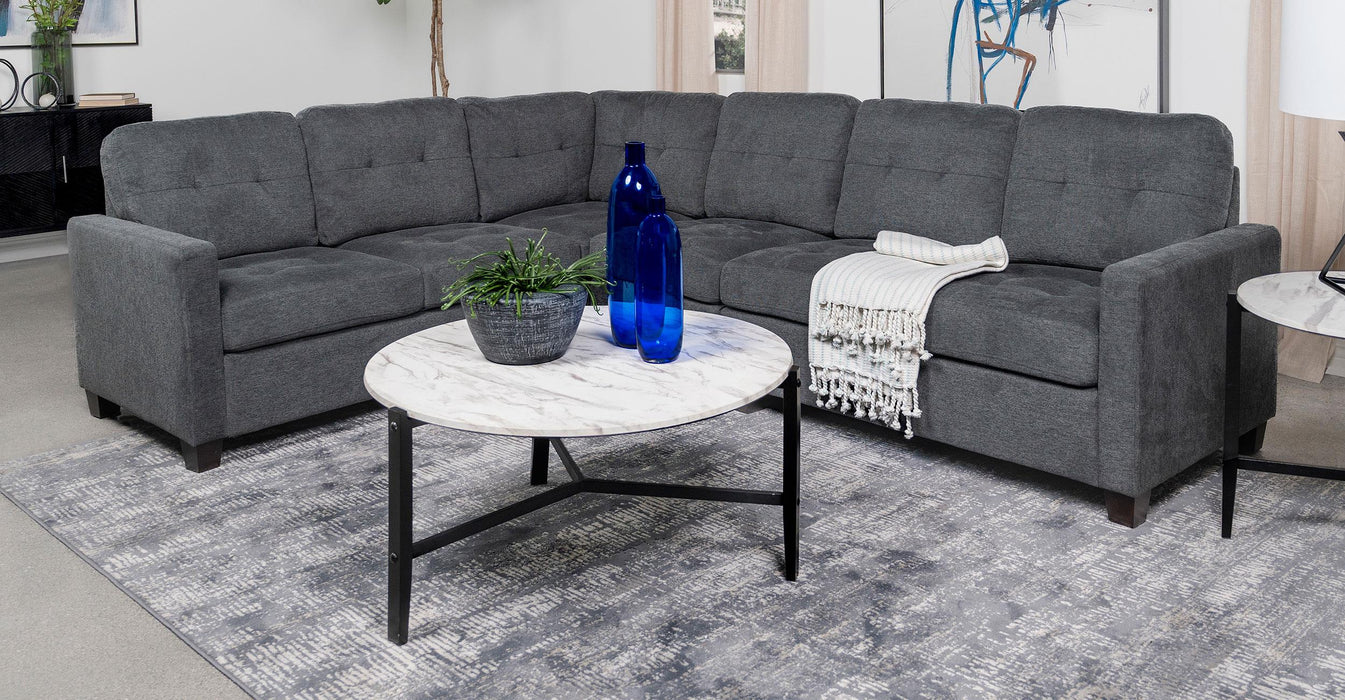 Georgina 4-piece Upholstered Modular Sectional Sofa Beige