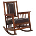 Ida Upholstered Rocking Chair Tobacco and Dark Brown - Jax Mattress (Jacksonville, FL)