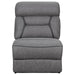 Higgins Upholstered Armless Chair Grey - Jax Mattress (Jacksonville, FL)