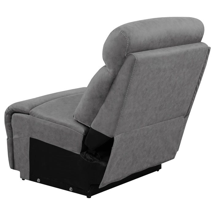 Higgins Upholstered Armless Chair Grey - Jax Mattress (Jacksonville, FL)