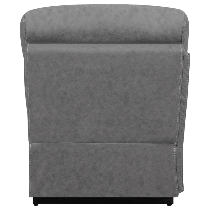 Higgins Upholstered Armless Chair Grey - Jax Mattress (Jacksonville, FL)