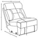 Higgins Upholstered Armless Chair Grey - Jax Mattress (Jacksonville, FL)