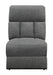 Bahrain Upholstered Armless Chair Charcoal - Jax Mattress (Jacksonville, FL)