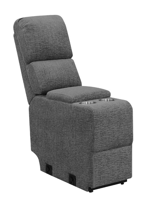 Bahrain Upholstered Console Charcoal - Jax Mattress (Jacksonville, FL)