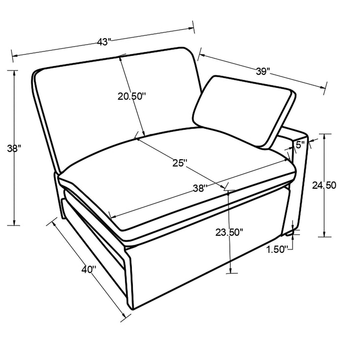 Collins Sectionals White - Jax Mattress (Jacksonville, FL)