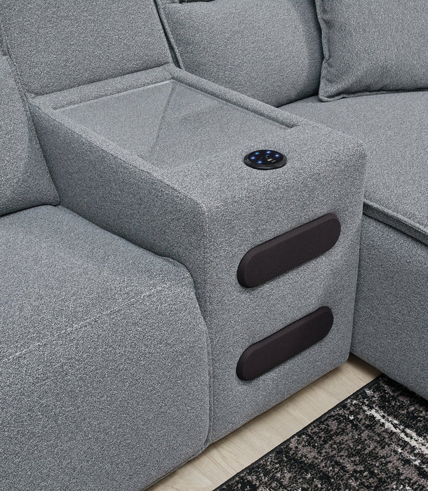 ModMax II Reclining Sectional with Chaise and Audio Console