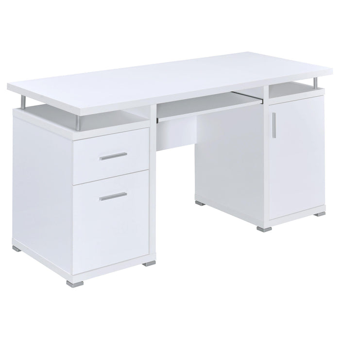 Tracy 2-drawer Computer Desk White - Jax Mattress (Jacksonville, FL)