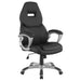 Bruce Adjustable Height Office Chair Black and Silver - Jax Mattress (Jacksonville, FL)