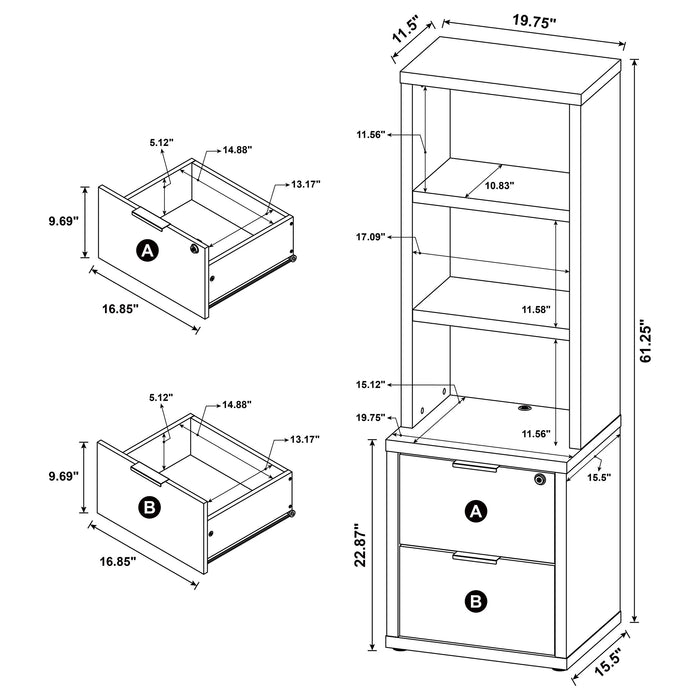 Westpark Bookcases - Jax Mattress (Jacksonville, FL)