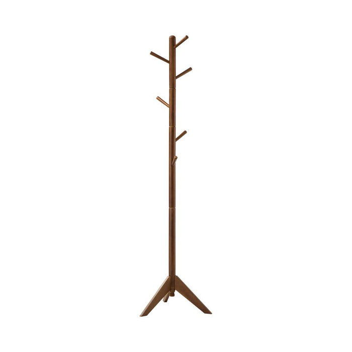 Devlin Coat Rack with 6 Hooks Walnut - Jax Mattress (Jacksonville, FL)