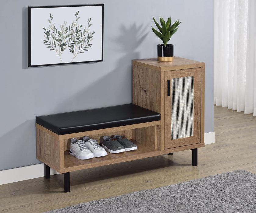 Teller 1-door Entryway Shoe Storage Cabinet Natural Oak - Jax Mattress (Jacksonville, FL)