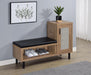 Teller 1-door Entryway Shoe Storage Cabinet Natural Oak - Jax Mattress (Jacksonville, FL)