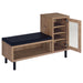 Teller 1-door Entryway Shoe Storage Cabinet Natural Oak - Jax Mattress (Jacksonville, FL)