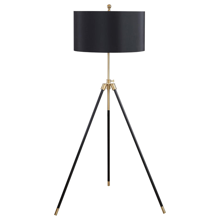 Zabka Tripod Floor Lamp Black and Gold - Jax Mattress (Jacksonville, FL)