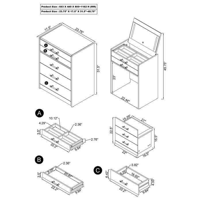 Danbury Vanity Set - Jax Mattress (Jacksonville, FL)