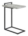Maxwell C-shaped Accent Table Cement and Gunmetal - Jax Mattress (Jacksonville, FL)