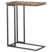Rudy Snack Table with Power Outlet Gunmetal and Antique Brown - Jax Mattress (Jacksonville, FL)