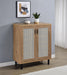 Teller 2-door Shoe Storage Cabinet Natural Oak - Jax Mattress (Jacksonville, FL)