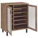 Teller 2-door Shoe Storage Cabinet Natural Oak - Jax Mattress (Jacksonville, FL)