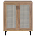 Teller 2-door Shoe Storage Cabinet Natural Oak - Jax Mattress (Jacksonville, FL)