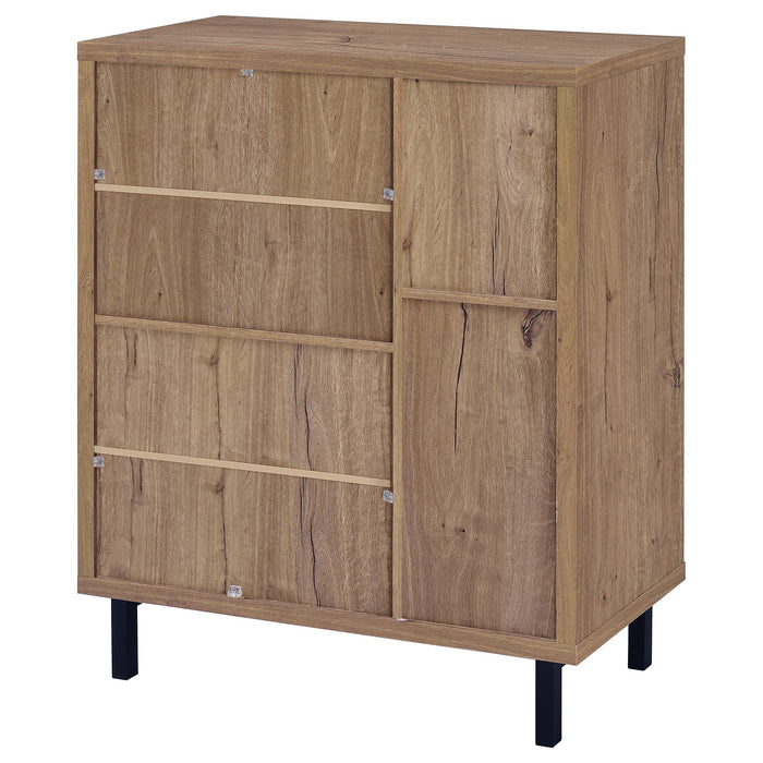 Teller 2-door Shoe Storage Cabinet Natural Oak - Jax Mattress (Jacksonville, FL)