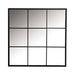 Quetzal Square Window Pane Wall Mirror Black - Jax Mattress (Jacksonville, FL)