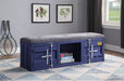 Cargo Gray Fabric & Blue Bench (Storage) - Jax Mattress (Jacksonville, FL)