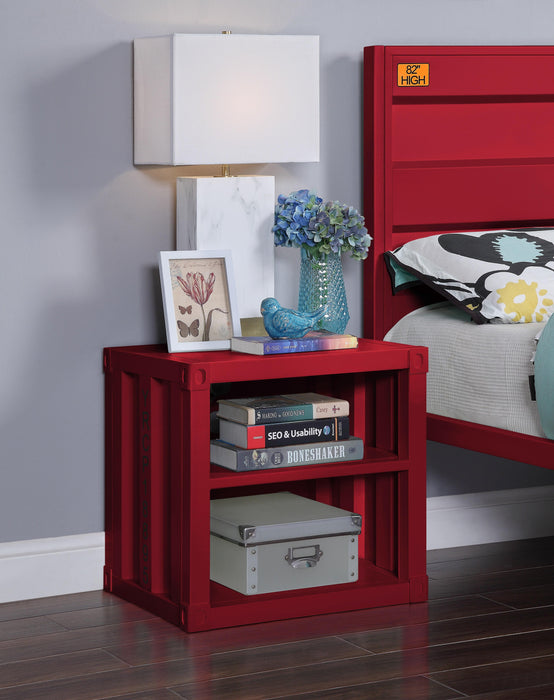 Cargo Red Nightstand (USB) - Jax Mattress (Jacksonville, FL)