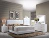 Lorimar White PU & Chrome Leg Queen Bed - Jax Mattress (Jacksonville, FL)