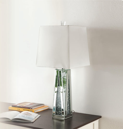 Noralie Mirrored & Faux Diamonds Table Lamp - Jax Mattress (Jacksonville, FL)