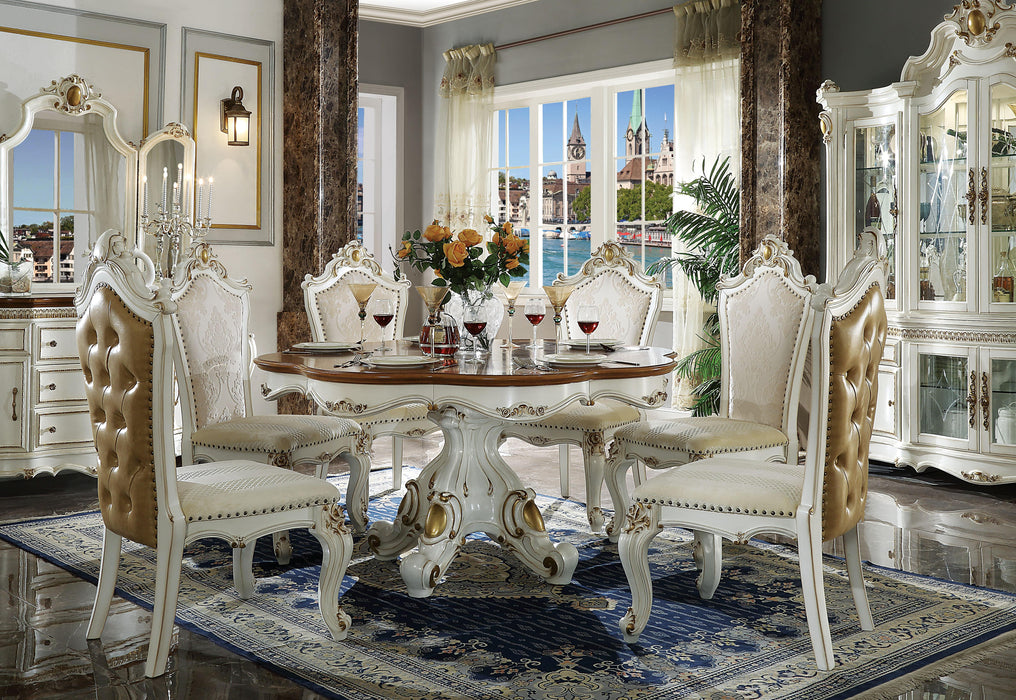 Picardy Antique Pearl & Cherry Oak Dining Table - Jax Mattress (Jacksonville, FL)