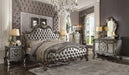 Versailles II Silver PU & Antique Platinum California King Bed - Jax Mattress (Jacksonville, FL)