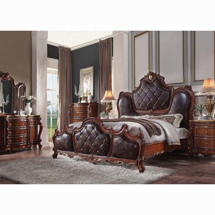 Picardy PU & Cherry Oak California King Bed - Jax Mattress (Jacksonville, FL)