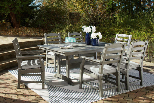 Visola Outdoor Dining Table with 6 Chairs - Jax Mattress (Jacksonville, FL)